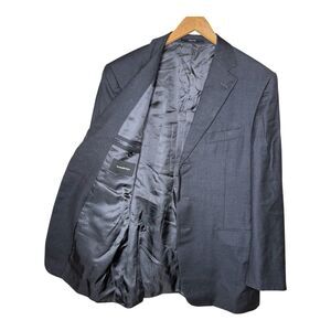 Ermenegildo Zegna Blazer Jacket Mens Gray Wool Sport Coat Italy Roma 52R US 42R